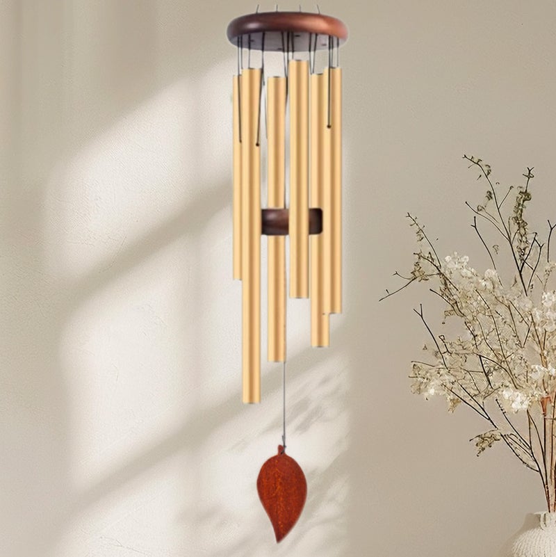 Explosions Six-Tube Retro Classic Metal Wind Chime High Sense Aluminum Tube Metal Hanging Decoration Home Decoration Wind Chime - Image 1